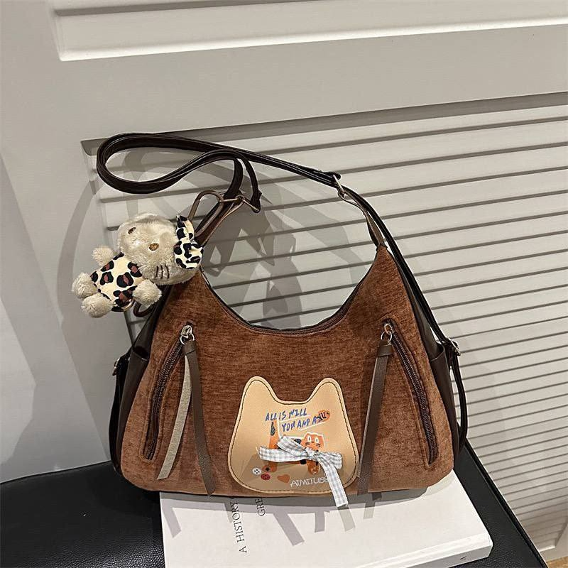 Kitty Pendant Retro Large Capacity Bag 